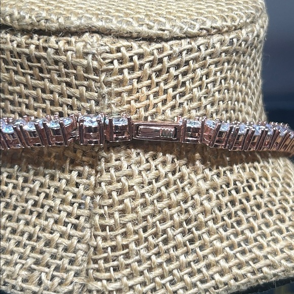 18 k rose gold over brass cubic Zirconia Top Grillz rhinestone bling necklace - Picture 6 of 10